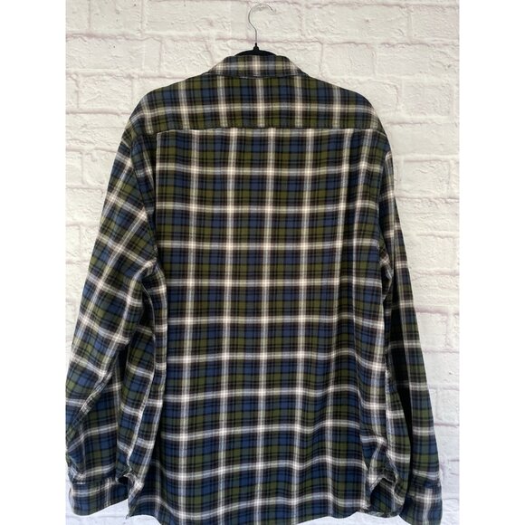 Pendleton WOOLENMILLS Wool Flannel Shirt Size XXL  PLAID BLUE/GREEN - Picture 3 of 16